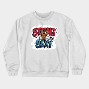 "Strong is the New Sexy: Empowering Fitness And Exercise in Graffiti style Crewneck Sweatshirt